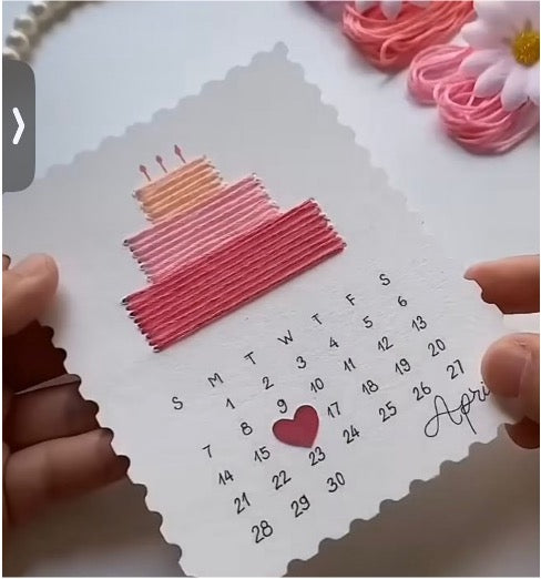Date to Remember – Pink Cake Birthday Card