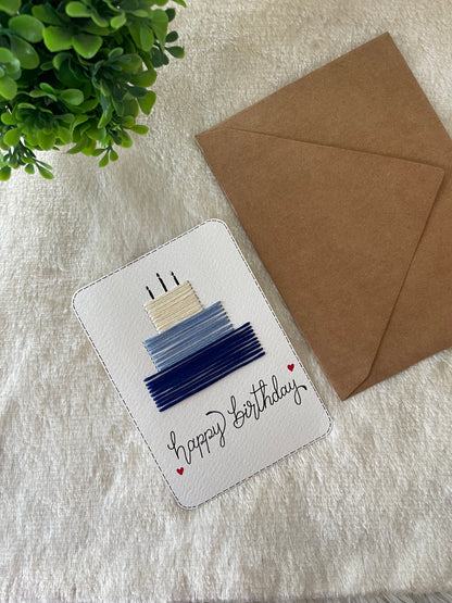 Blue Layers Birthday Greeting