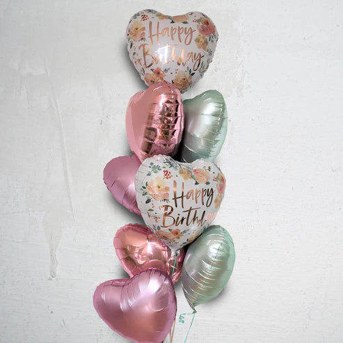 Floral Pastel Heart Birthday