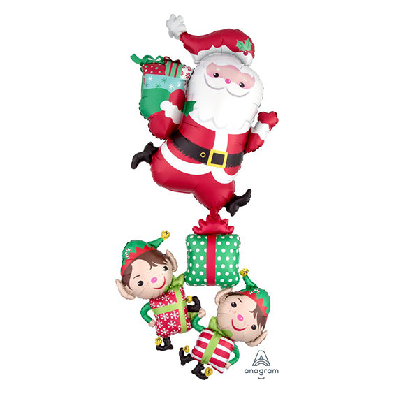 Happy Christmas Elf & Santa Stacker