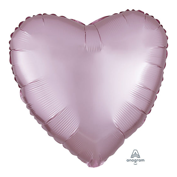 Heart - Pastel Pink Satin