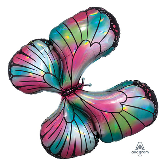 Iridescent Teal & Pink Butterfly