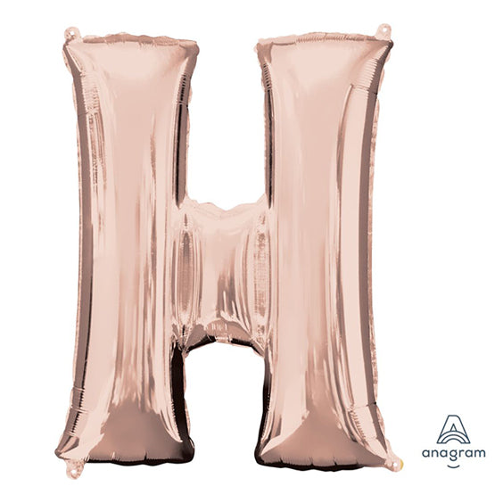 Letter H - Rose Gold