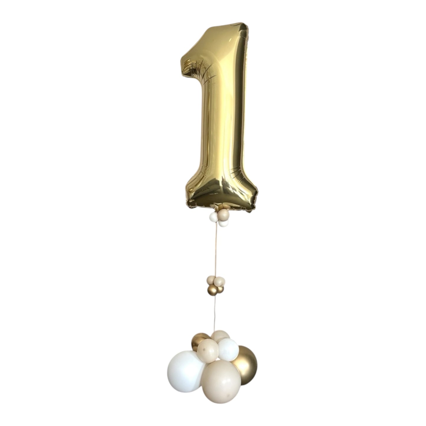 Number Balloon Jumbo (QTY - 1 ) with Bubble Cluster Weight