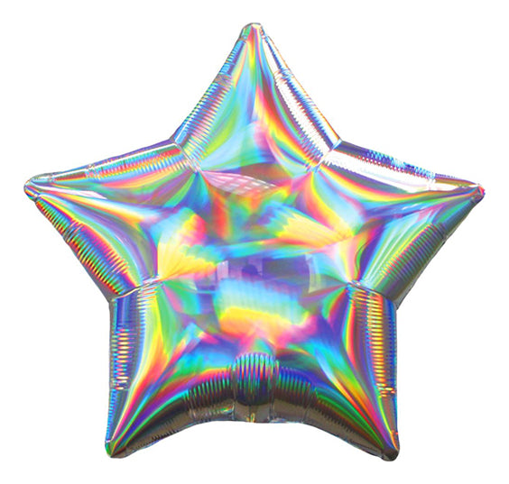 Star - Holographic Iridescent Silver